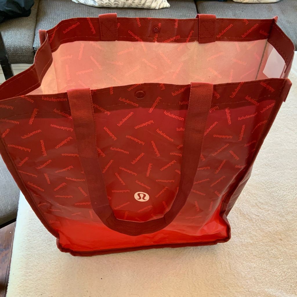 Lululemon Athletica Red Tote Bag Sku 2237 Cs